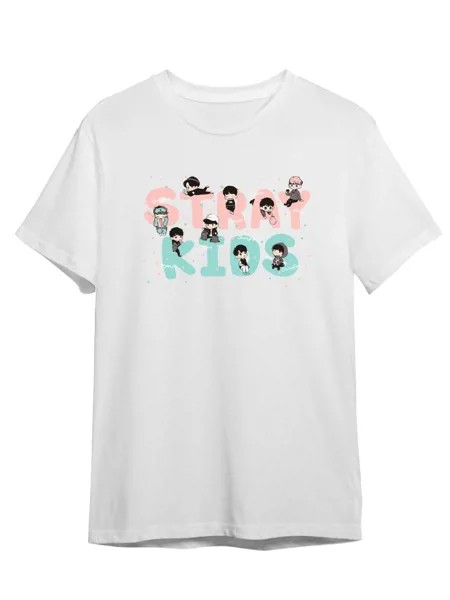 Футболка унисекс Каждому Своё Stray Kids/K-Pop/Корея MGSK8 белая 3XL