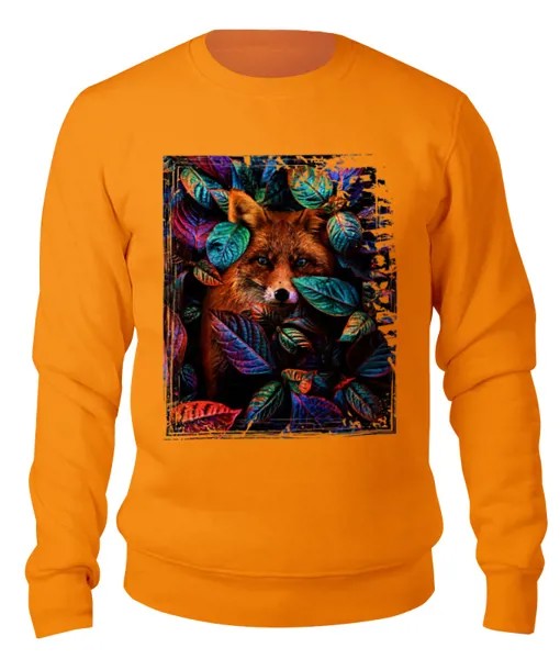 Свитшот унисекс Printio Animalsart оранжевый XL