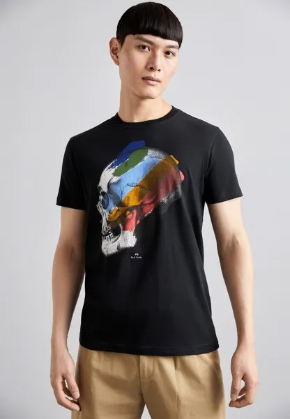 Футболка с принтом MENS SKULL PS Paul Smith, черный