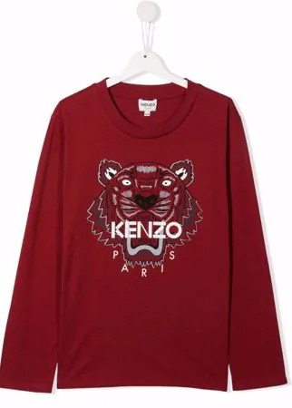 Kenzo Kids футболка с длинными рукавами и принтом