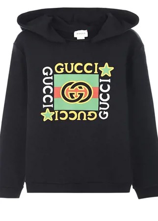 Толстовка-худи из хлопка с логотипом GUCCI детская