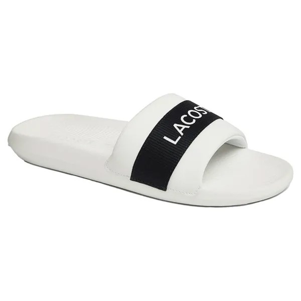 Шлепанцы Lacoste Croco Textile Logo, белый