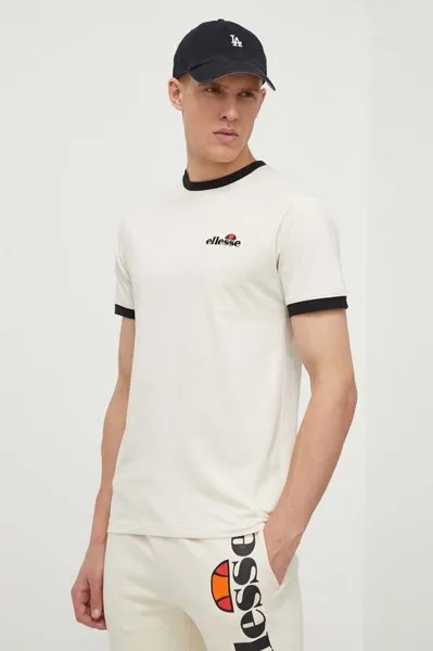 Хлопковая футболка Meduno T-Shirt Ellesse, бежевый