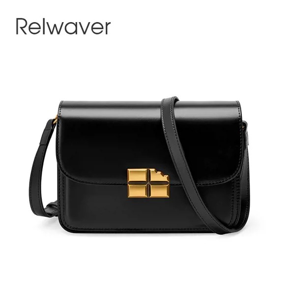 Сумка-мессенджер Relwaver женская из спилка, модный саквояж кросс-боди, портфель на плечо твердой формы, весна-лето 2023
