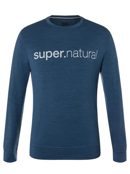 Рубашка super.natural Merino Sweatshirt, темно-синий