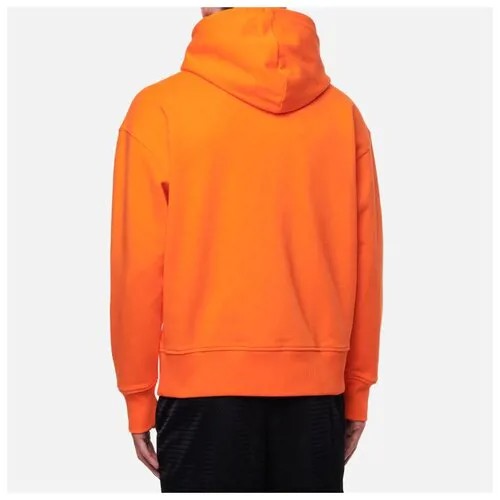 Мужская толстовка MSGM Micrologo Full Zip Hoodie оранжевый , Размер L