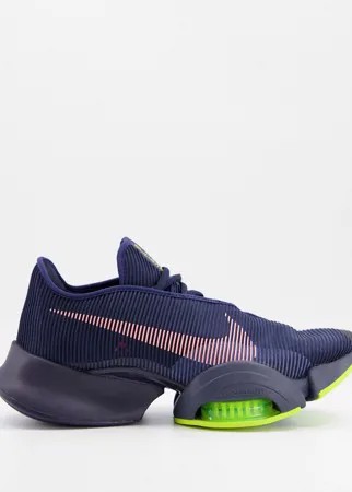 Синие кроссовки Nike Training Air Zoom SuperRep 2-Черный цвет