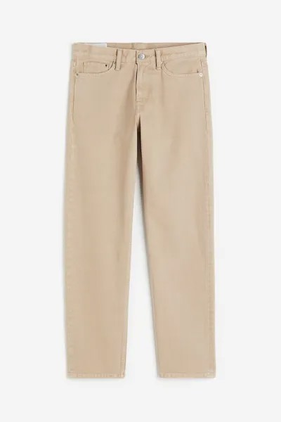 Джинсы H&M Relaxed, бежевый