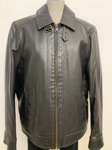 Tommy Hilfiger NWT Темно-коричневая мужская куртка из искусственной кожи, размеры M и L