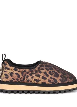 Dolce & Gabbana слиперы с леопардовым принтом