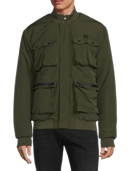 Бомбер с множеством карманов American Stitch, цвет Olive