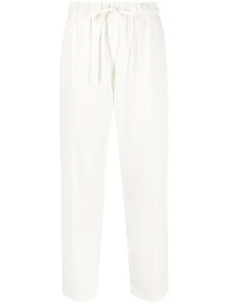 MM6 Maison Margiela прямые брюки с кулиской, белый