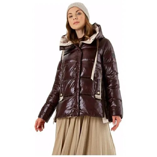 Женская зимняя куртка пуховик CLASNA, цвет винный, размер М