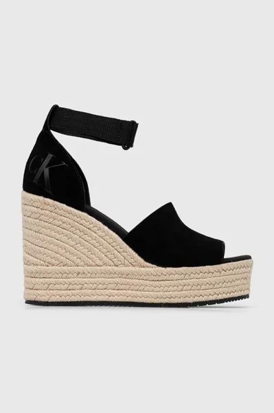 Босоножки WEDGE SANDAL WIDE ON With Calvin Klein Jeans, черный