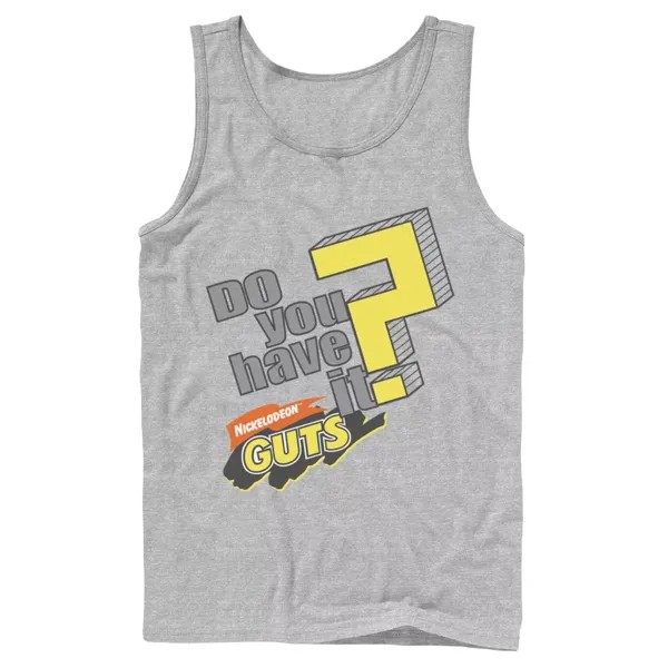 Мужская майка Nickelodeon Guts Do You Have It в винтажном стиле с логотипом и графическим рисунком