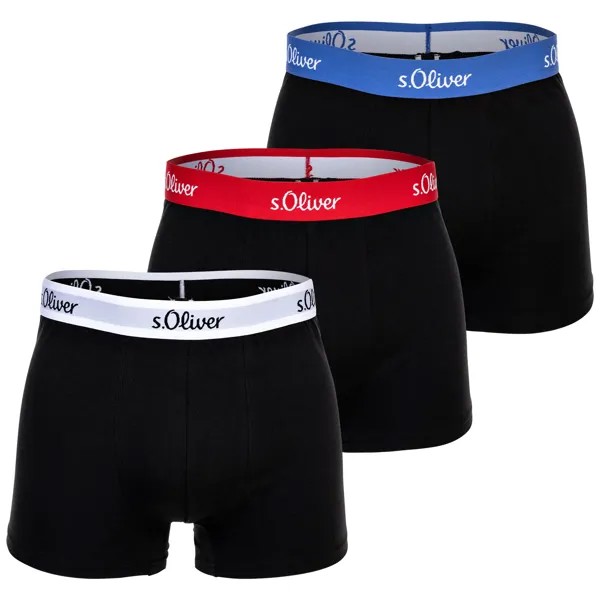 Боксеры S Oliver Boxershort 3 шт, цвет Schwarz Kontrast