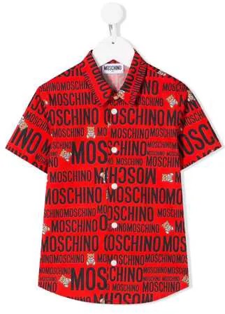 Moschino Kids рубашка Teddy Bear с логотипом