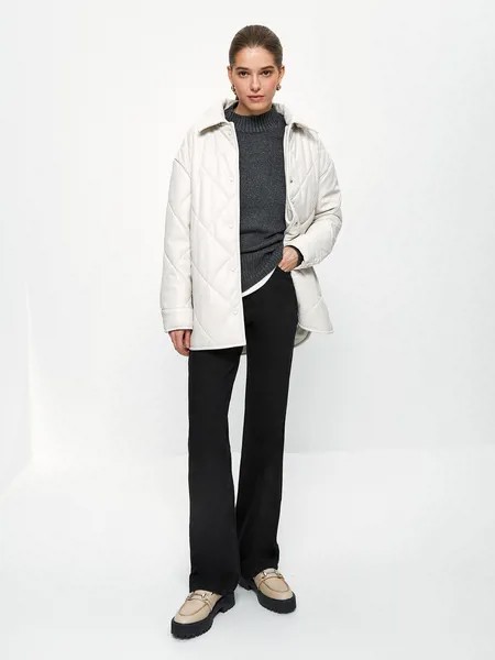 Кожаная куртка женская ZARINA 3122400100 бежевая L