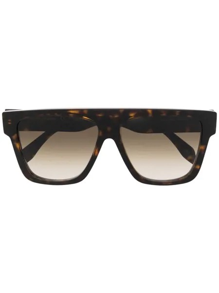 Alexander McQueen Eyewear солнцезащитные очки в оправе черепаховой расцветки