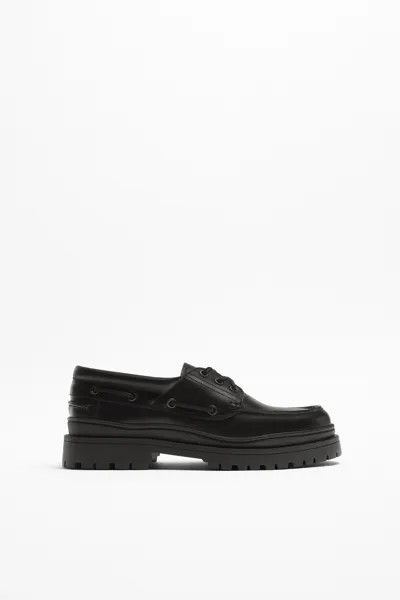 Топсайдеры мужские ZARA 12420020 черные 43 RU (доставка из-за рубежа)