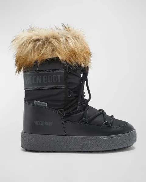 Короткие зимние ботинки Track Monaco из искусственного меха Moon Boot, цвет Black