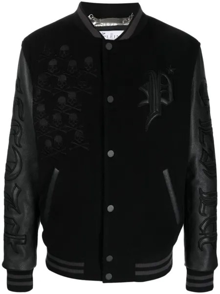 Philipp Plein бомбер Gothic Plein с логотипом, черный