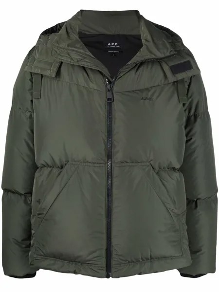 A.P.C. пуховик с капюшоном