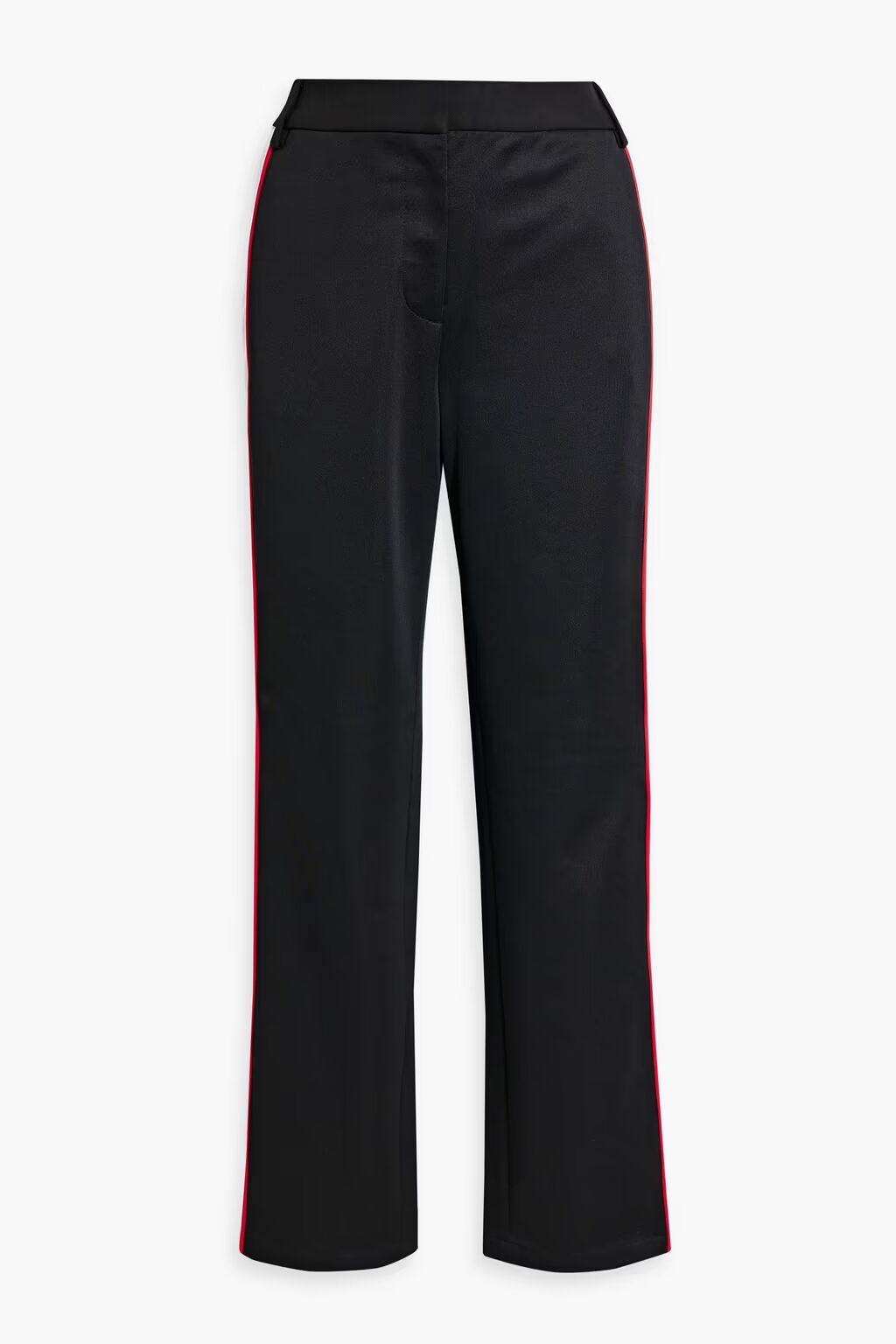 Прямые брюки из джерси с сетчатыми вставками Burberry, черный