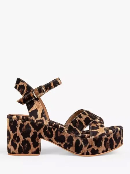 Сандалии Penelope Chilvers Azalea Leopard Velvet, цвет brown/multi