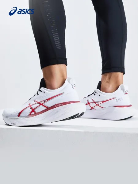 Кроссовки Asics Gel-Nimbus 25, белый / красный