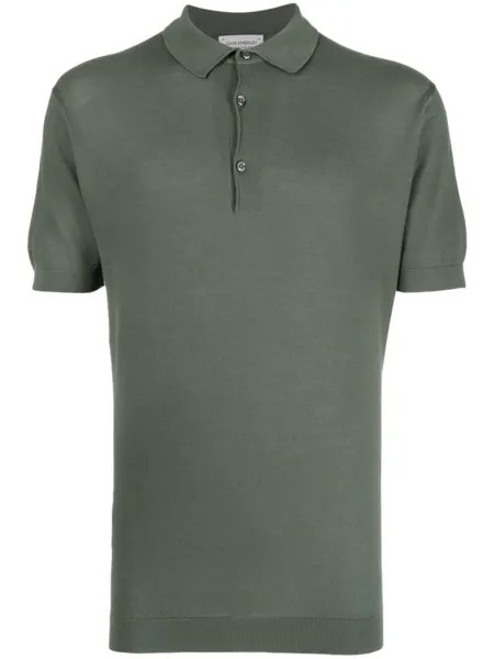 John Smedley рубашка поло с короткими рукавами, зеленый