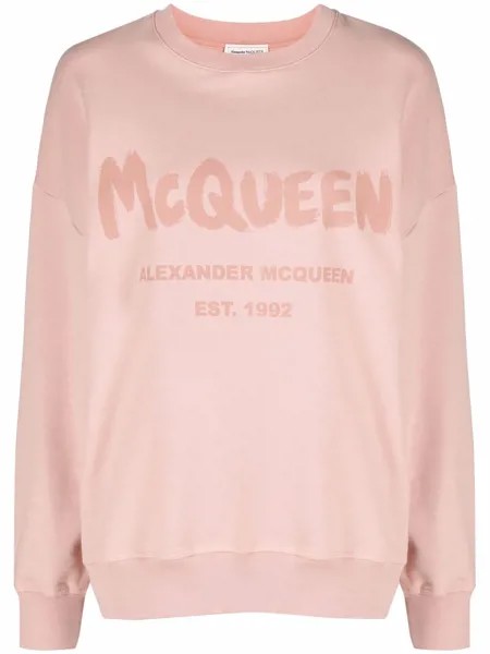 Alexander McQueen толстовка с круглым вырезом и логотипом