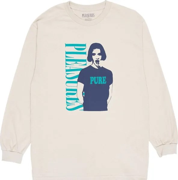 Футболка Pleasures Pure Long-Sleeve T-Shirt 'Sand', загар