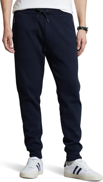 Брюки-джоггеры двойной вязки из сетки Polo Ralph Lauren, цвет Aviator Navy