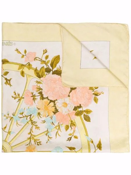 Hermès шелковый платок 1990-х годов с цветочным принтом