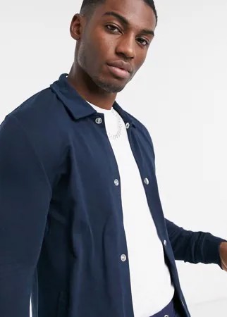 Темно-синяя трикотажная куртка ASOS DESIGN-Темно-синий