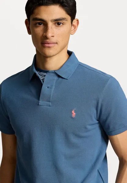 Поло CUSTOM SLIM FIT MESH POLO SHIRT Ralph Lauren, темно-синий
