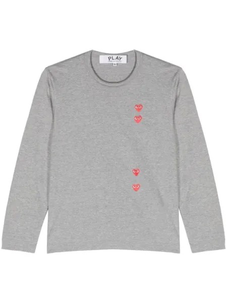 Comme Des Garçons Play футболка с принтом, серый
