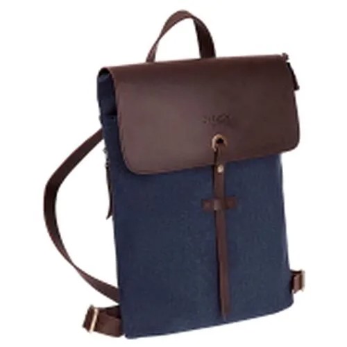 Рюкзак Dr.Koffer, синий, коричневый