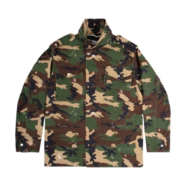 Off-White Полевая куртка с камуфляжным логотипом Camo