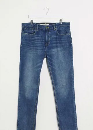 Узкие синие джинсы с рваной отделкой New Look PLUS-Синий