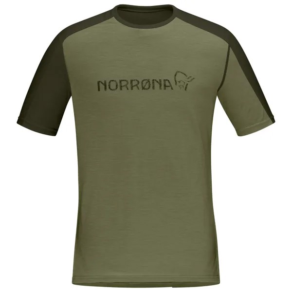 Рубашка из мериноса Norrøna Falketind Equaliser Merino T Shirt, цвет Olive Night/Rosin