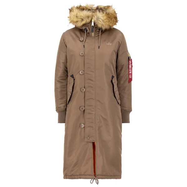 Парка Alpha Industries Long Fishtail, коричневый
