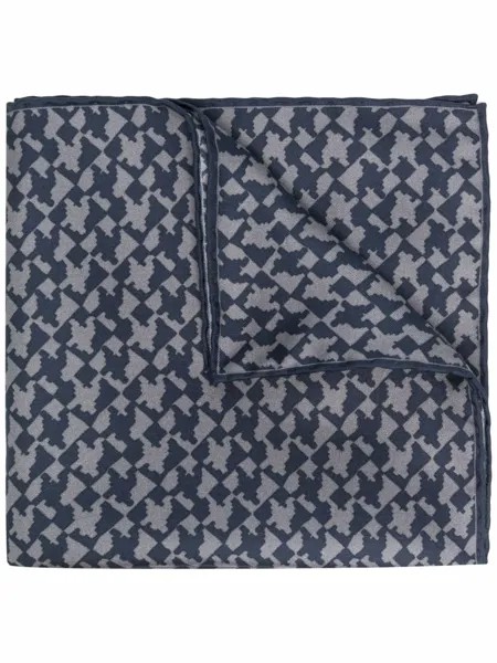 Canali шелковый платок с абстрактным принтом