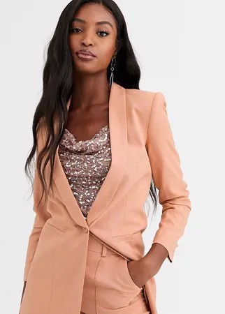Комбинируемый строгий пиджак ASOS DESIGN Tall-Розовый