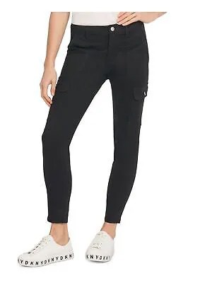 Женские черные узкие брюки DKNY с карманами на молнии 29