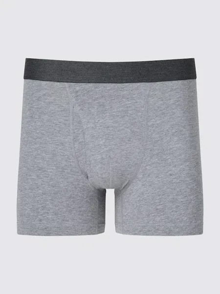 Хлопковые боксерские трусы Uniqlo, серый