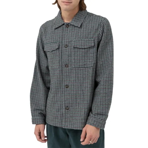 Рубашка Rhythm Check Overshirt, цвет Pacific