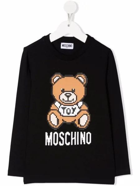 Moschino Kids футболка с длинными рукавами и принтом Teddy Bear