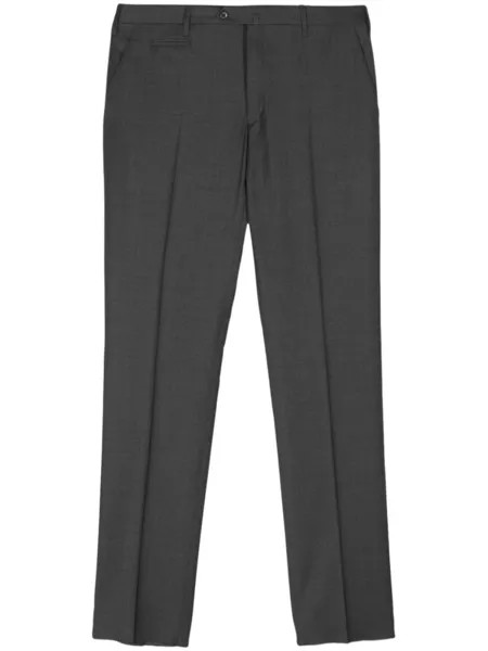 Строгие брюки средней посадки Corneliani, серый